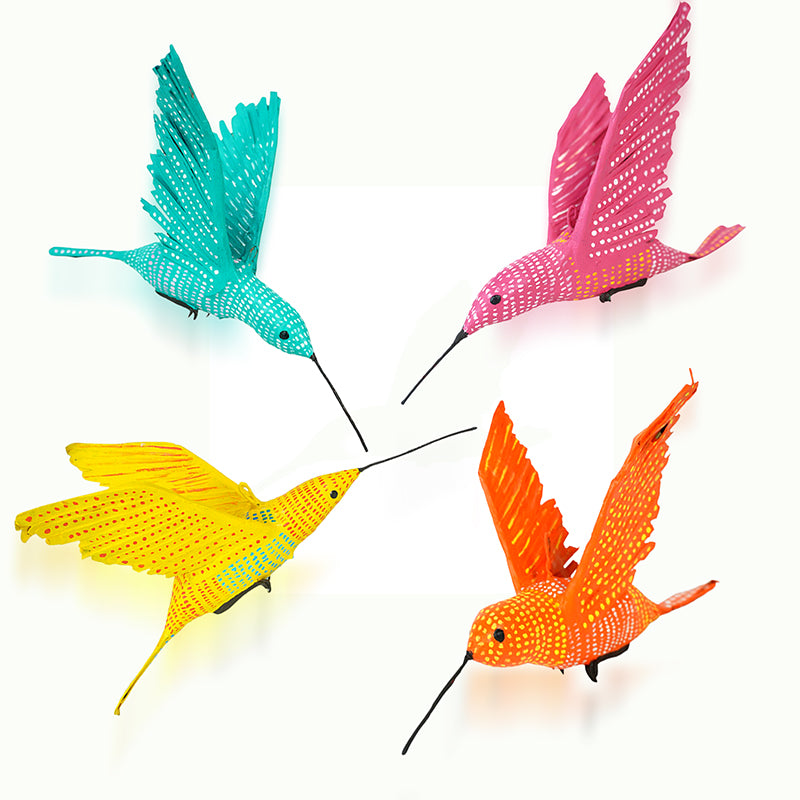 Antonio Alonso: Hanging Blue Hummingbird Paper Mache