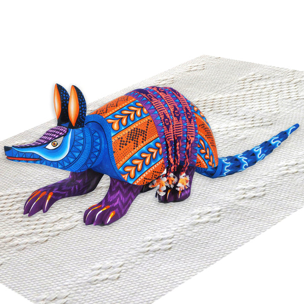 Carolina Sandoval: Alebrije Mixed-Media Embroidery Armadillo Sculpture