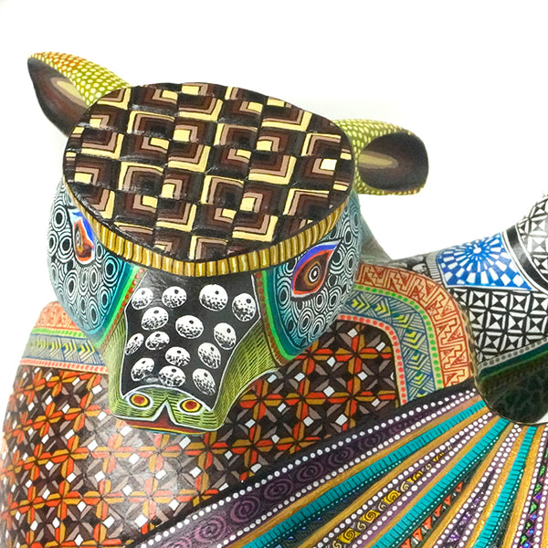 Manuel Cruz: Masterpiece Armadillo Oaxacan Woodcarving