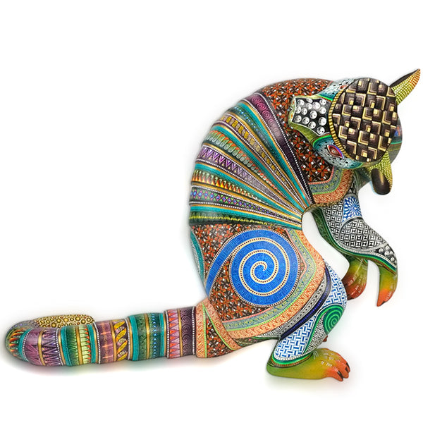 Manuel Cruz: Masterpiece Armadillo Oaxacan Woodcarving