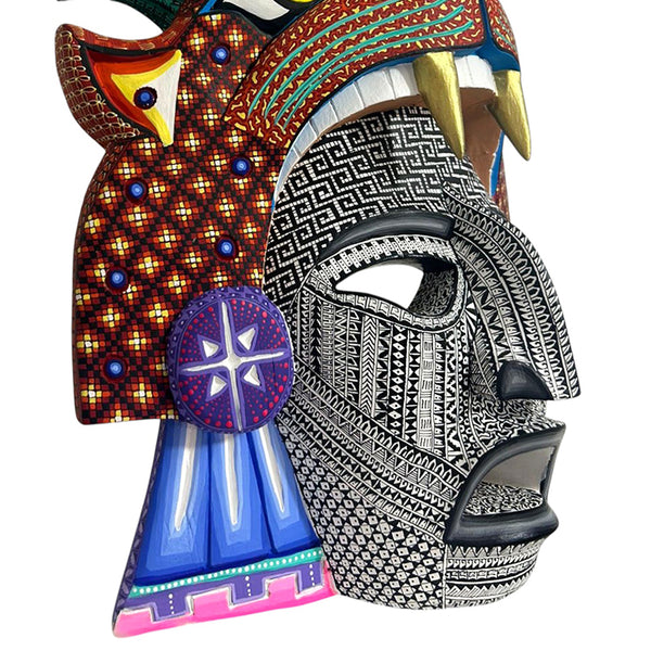Mario Castellanos: Stunning Precolumbian Cedar Mask Alebrije