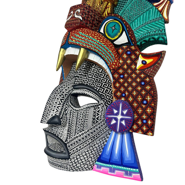 Mario Castellanos: Stunning Precolumbian Cedar Mask Alebrije