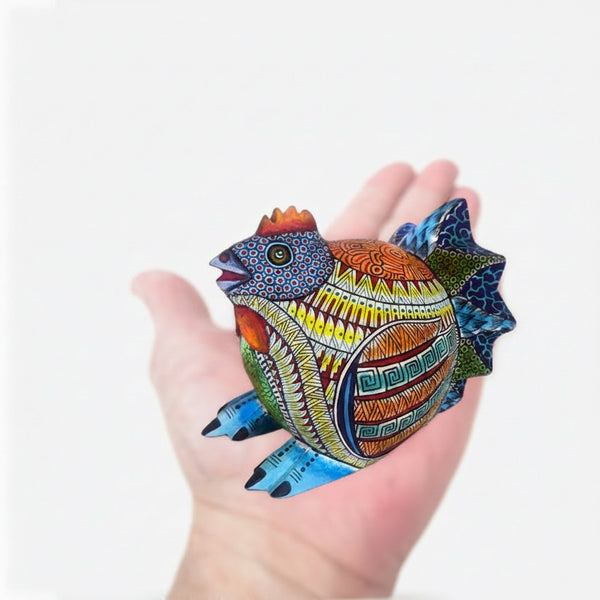 Mexican wood hen figurine