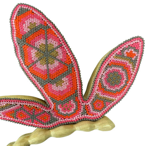 Huichol: Wall Hanging Beaded Dragon-Fly Figurine