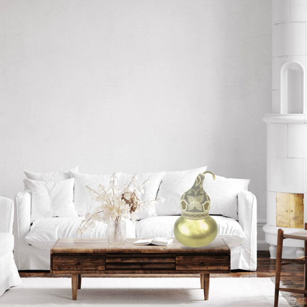 Huichol: Yarn Butterfly Gold Gourd