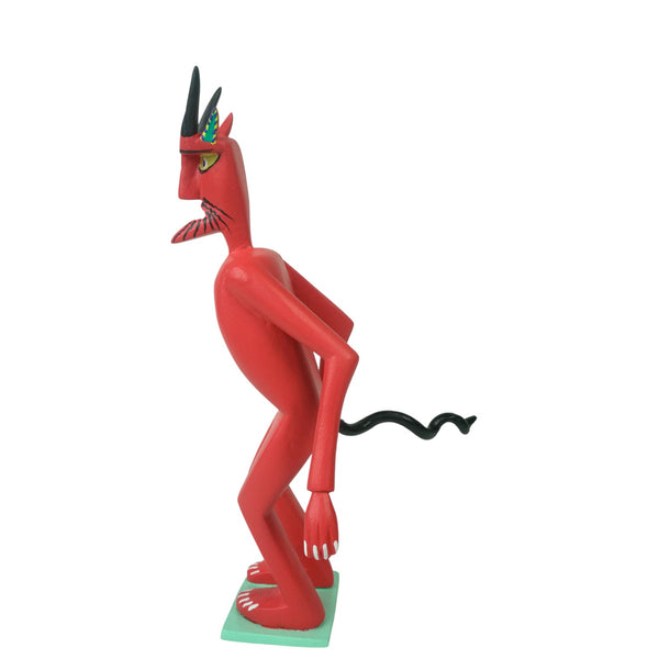 Adrian Xuana: Devil with Mask Woodcarving