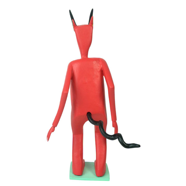 Adrian Xuana: Devil with Mask Woodcarving