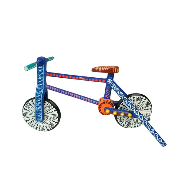 ON SALE Agustin Cruz Jr: Saint Michael Archangel on Bicycle Woodcarving