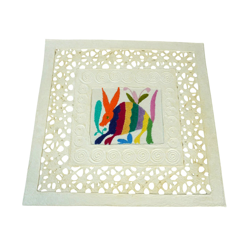 Mixed Media Wall Art: Armadillo Amate Paper