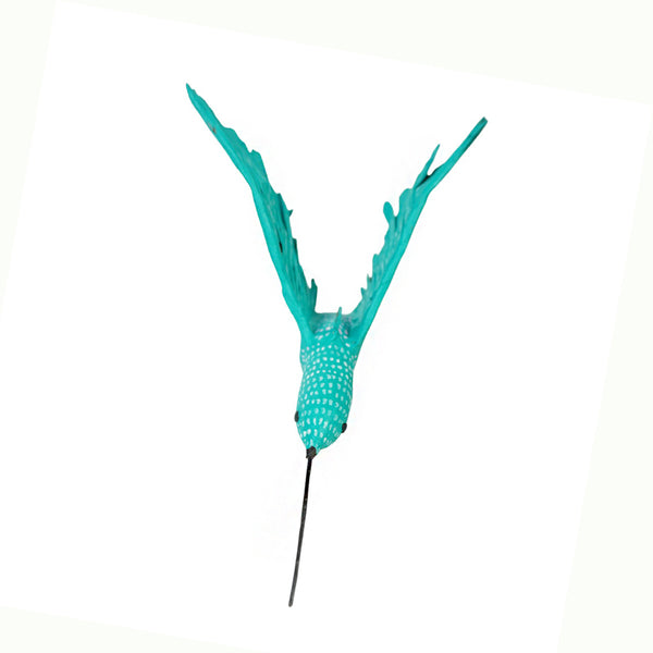 Antonio Alonso: Hanging Blue Hummingbird Paper Mache