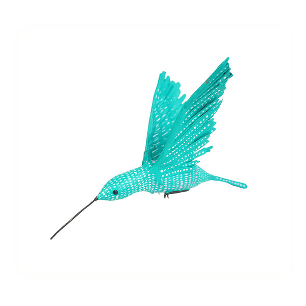 Antonio Alonso: Hanging Blue Hummingbird Paper Mache