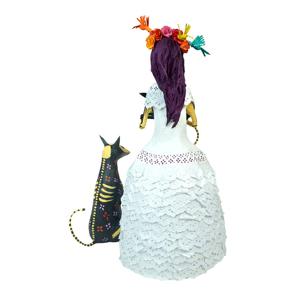 Antonio Alonso: Day of the Dead Catrina with Pets Paper Mache