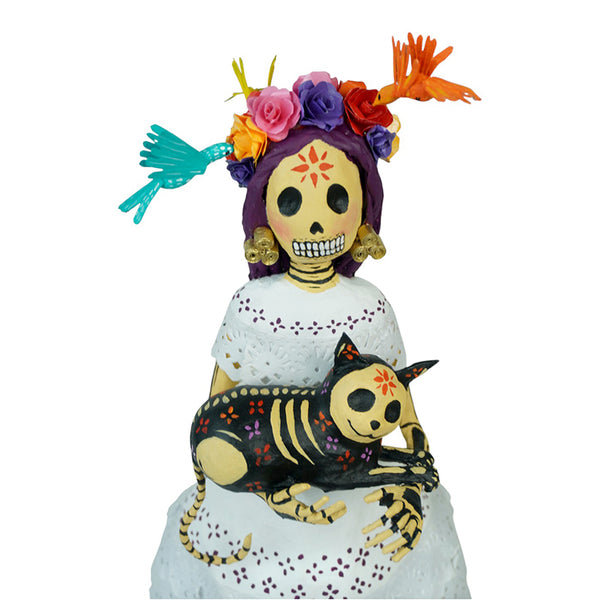 Antonio Alonso: Day of the Dead Catrina with Pets Paper Mache