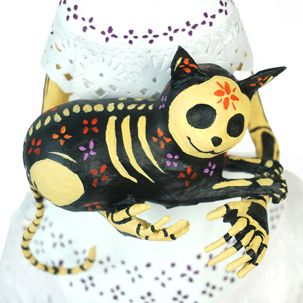 Antonio Alonso: Day of the Dead Catrina with Pets Paper Mache