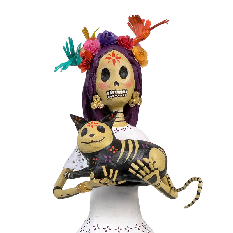 Antonio Alonso: Impressive Frida with Her Pets Paper Mache