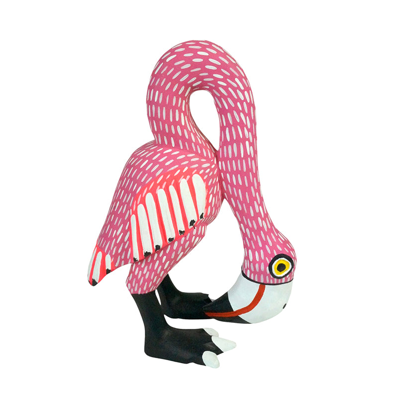 Armando Jimenez: Pink Flamingo Woodcarving