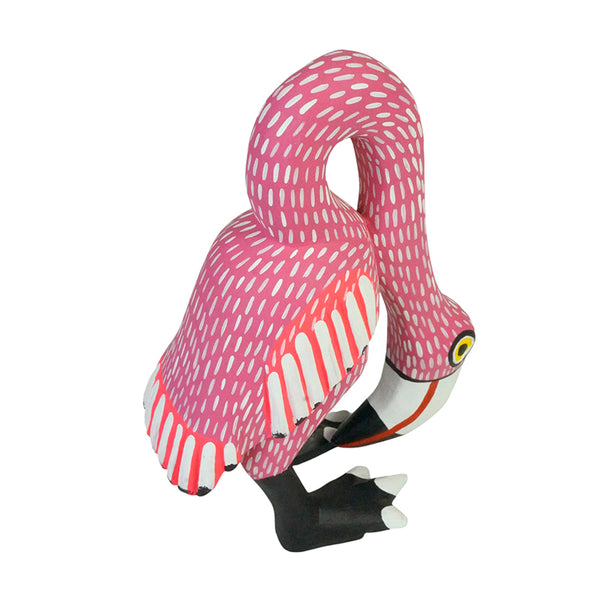 Armando Jimenez: Pink Flamingo Woodcarving