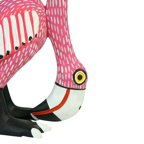 Armando Jimenez: Pink Flamingo Woodcarving