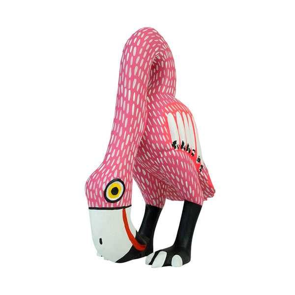 Armando Jimenez: Pink Flamingo Woodcarving