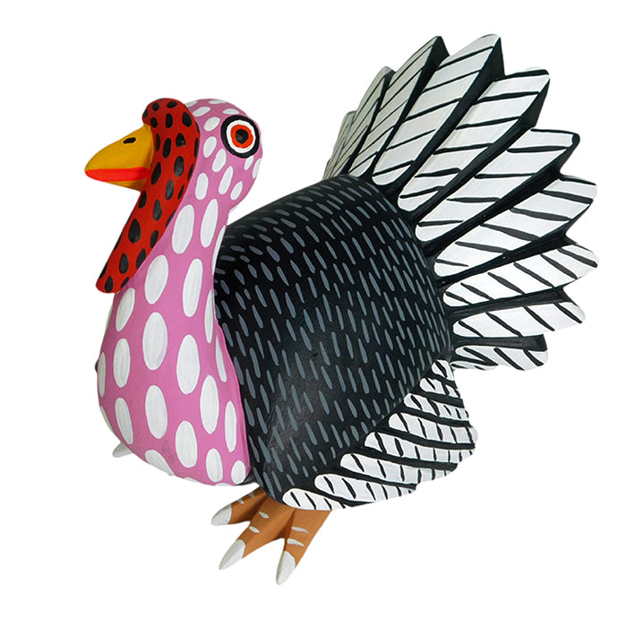 Turkey wood figurine woodcarver in Oaxaca