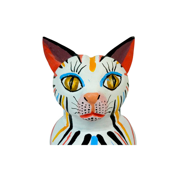 Avelino Perez: Rainbow Cat Woodcarving