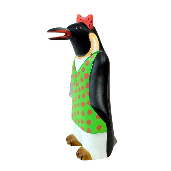 Avelino Perez: Penguin Lady Woodcarving