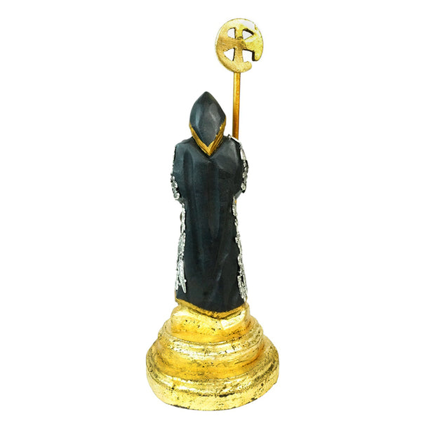 Milagros: Protector Saint Benedict of Nursia Sculpture Woodcarved