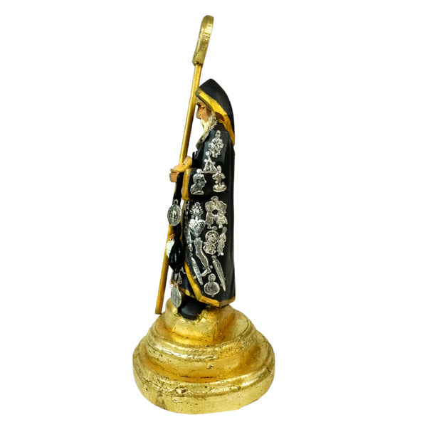 Milagros: Protector Saint Benedict of Nursia Sculpture Woodcarved