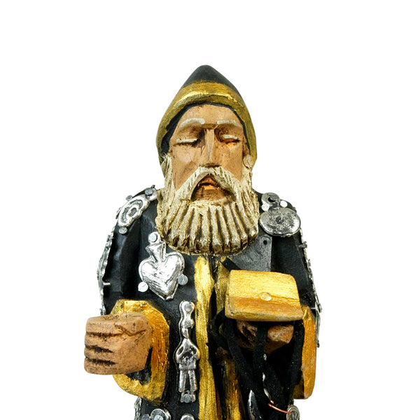 Milagros: Protector Saint Benedict of Nursia Sculpture Woodcarved