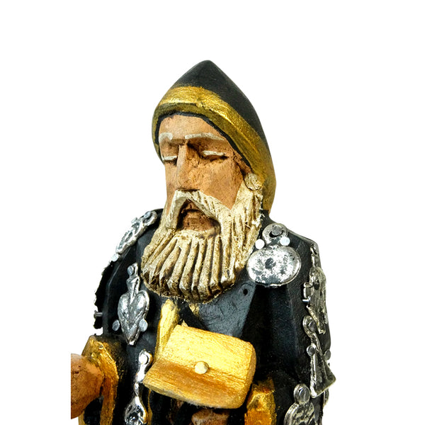Milagros: Protector Saint Benedict of Nursia Sculpture Woodcarved