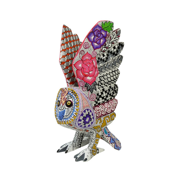 Bertha Cruz: Floral Owl Woodcarving