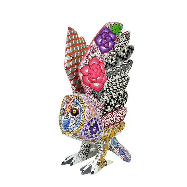 Bertha Cruz: Floral Owl Woodcarving