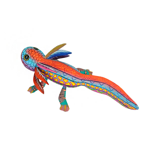 Carlos Blas: Colorful Axolotl Alebrije