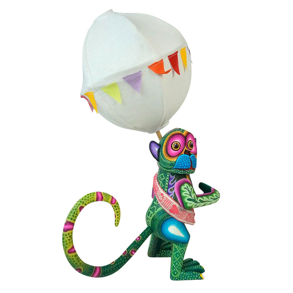 Mexican Monkey wood figurine celebrating a carnival
