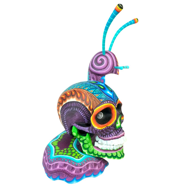 Carolina Sandoval & Kengi: Snail with Skull Woodcarving