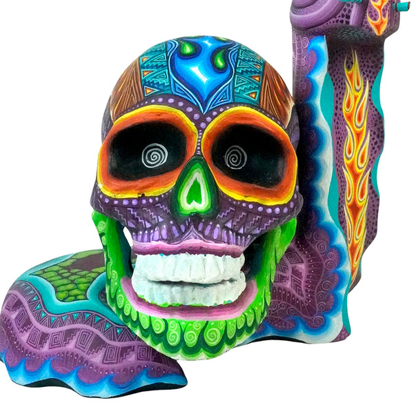 Carolina Sandoval & Kengi: Snail with Skull Woodcarving