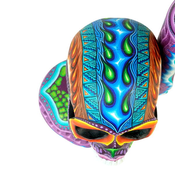 Carolina Sandoval & Kengi: Snail with Skull Woodcarving