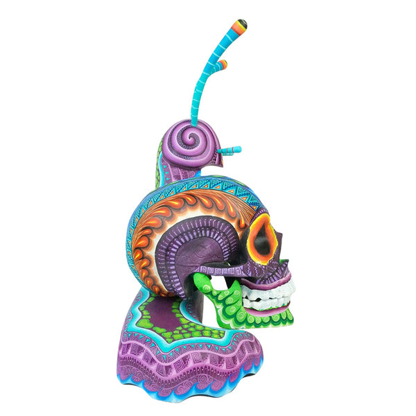 Carolina Sandoval & Kengi: Snail with Skull Woodcarving