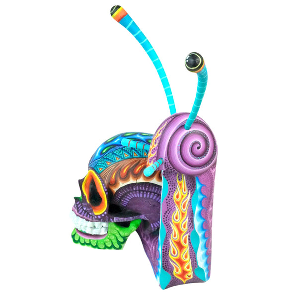 Carolina Sandoval & Kengi: Snail with Skull Woodcarving