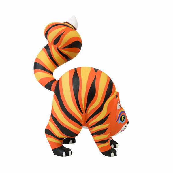 Luis Pablo: Curly-Tailed Tabby Cat Alebrije
