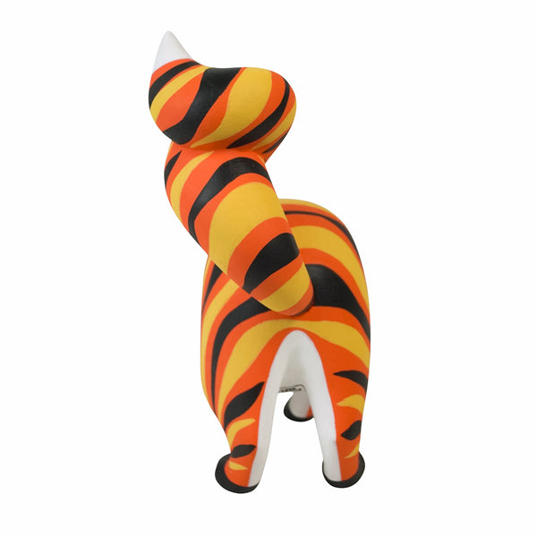 Luis Pablo: Curly-Tailed Tabby Cat Alebrije