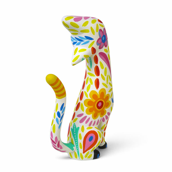 Luis Pablo: Flower Cat Alebrije Woodcarving