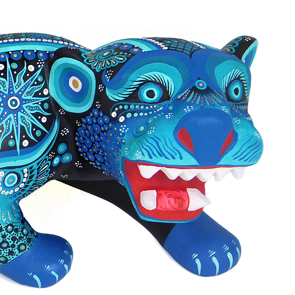 Cesar Melchor: Turquoise Jaguar Woodcarving (LYWY)