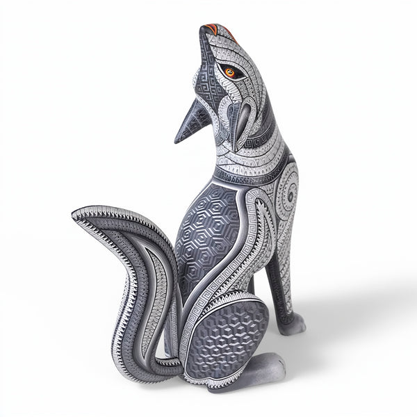 Anabel Cruz: Silver Night Coyote Alebrije