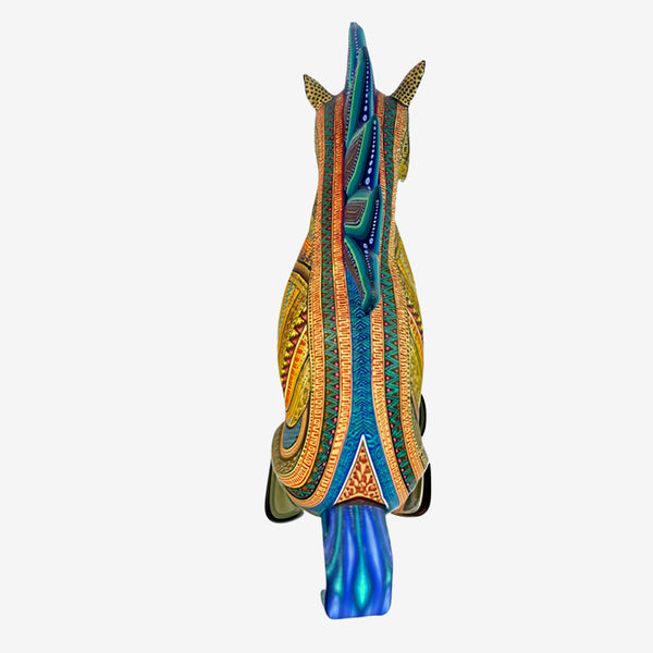 Manuel Cruz: Fire Horse Woodcarving