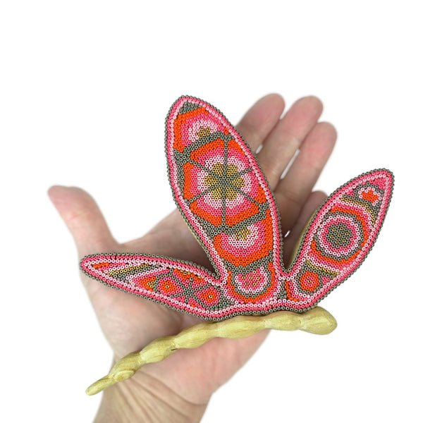 Huichol: Wall Hanging Beaded Dragon-Fly Figurine