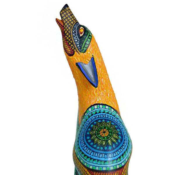 Margarito Melchor Jr: Howling Coyote Woodcarving