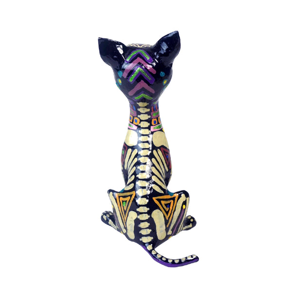 Paper Mache: Day of the Dead Skeleton Dog Figurine