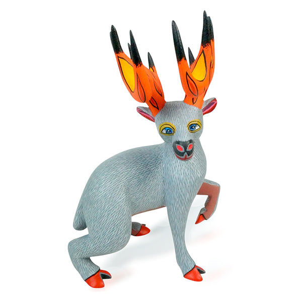 Mexican figurine of a deer hand carved in Oaxaca