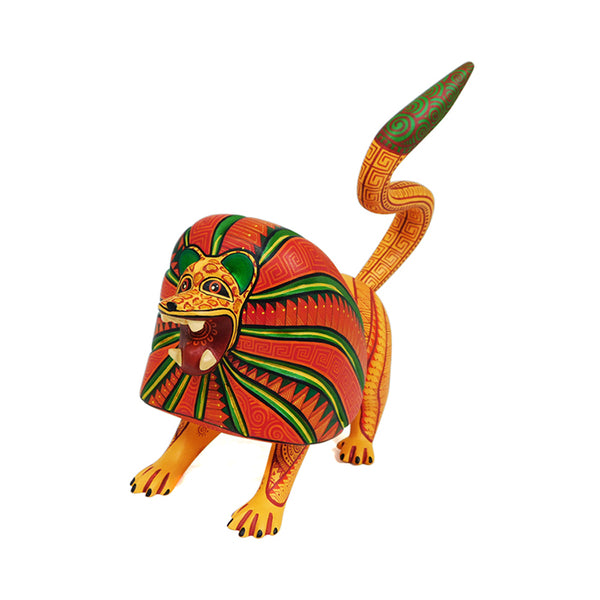 Fabiola Carmona: Little Lion Woodcarving